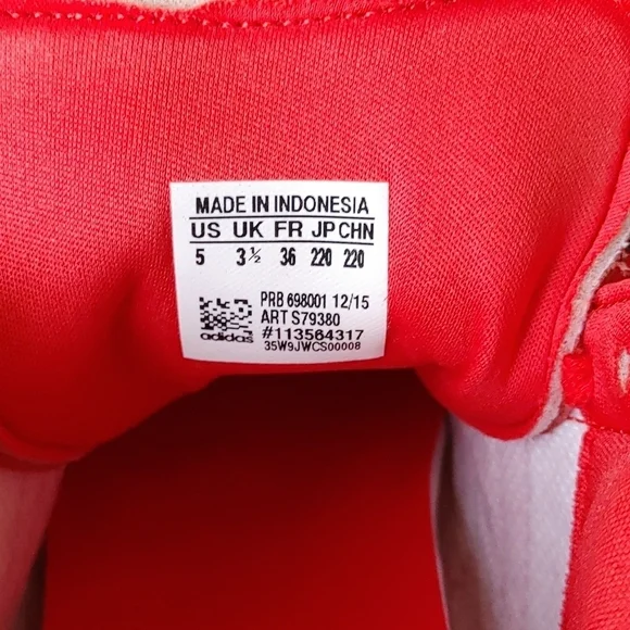 Adidas‎ Women's Red Superstar Up Casual Fashion Sneakers size 5 - Picture 6 of 7